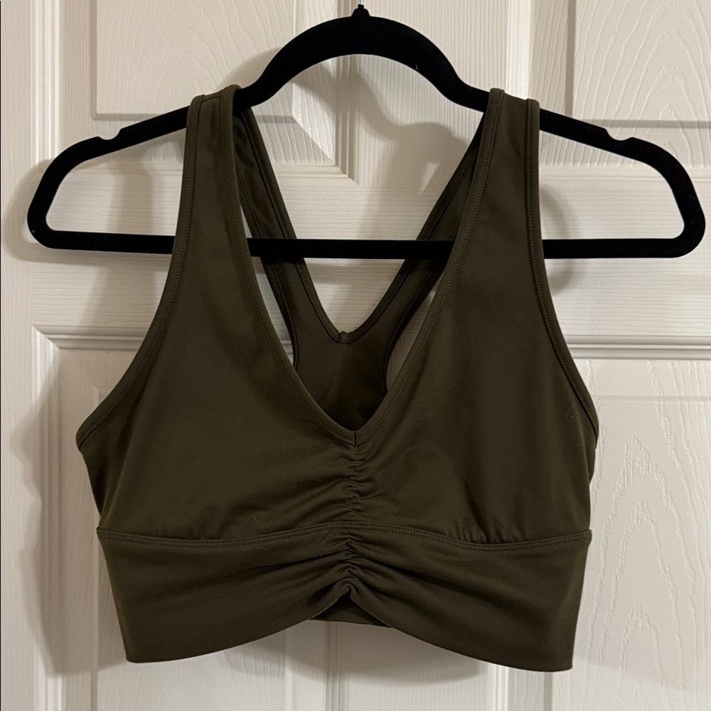 ALO Yoga Deep Olive Sports Bra